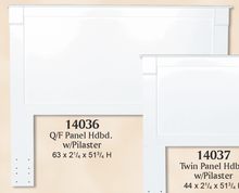 Load image into Gallery viewer, White Queen/Full Panel Headboard w/ Pilaster by Perdue 14036-Discontinued