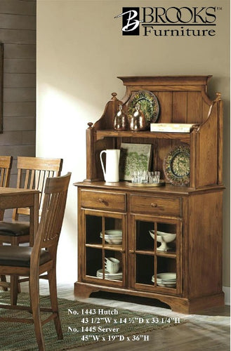 Legacy Buffet/Server with Hutch by Brooks Furniture 1445 & 1443
