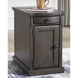 Laflorn Chairside End Table with Power-Gray by Ashley Furniture T127-485