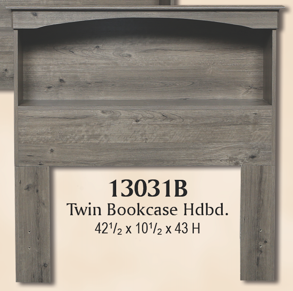 Weathered Gray Twin Bookcase Headboard by Perdue 13031B