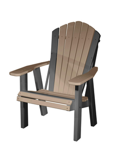 Adirondack Chair by Nature's Best AC-WWBL-STRIPE Weatherwood on Black in Stripe Two-Tone