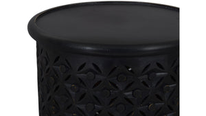 Global Archive Decker Small Drum Table by Jofran 1730-1716AB Antique Black