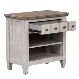 Heartland One Drawer Nightstand with Charging Station by Liberty Furniture 824-BR61