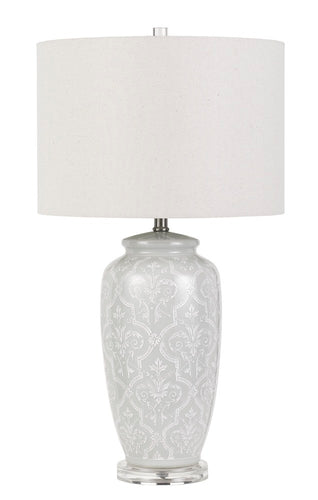 Corato Pearl White Table Lamp by Cal Lighting BO-2828TB