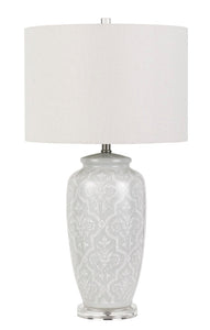 Corato Pearl White Table Lamp by Cal Lighting BO-2828TB
