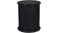Global Archive Decker Small Drum Table by Jofran 1730-1716AB Antique Black Discontinued