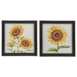 Framed Sunflower Wall Art (Set of 2) by Ganz CB175754