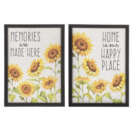 Framed Sunflower Print w/Text by Ganz CB175755 - 1 Piece Only