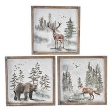 Load image into Gallery viewer, Framed Woodland Animal Wall Decor (3 pc. ppk.) by Ganz CB175759