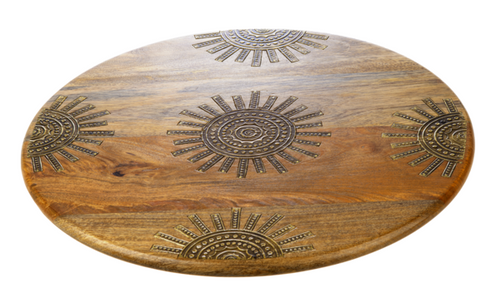 Brass Sun Inlay Lazy Susan by Ganz CB176077