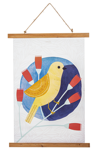 Bird on a Branch Rolled Canvas Wall Decor by Ganz CB176156