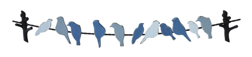 Blue Birds on a Wire Wall Decor by Ganz CB176295