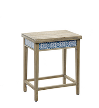 Load image into Gallery viewer, Blue Medallion Tile Nested Side Tables (2pc Set) by Ganz CB176547