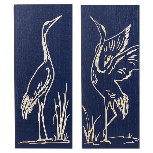 Carved Shorebird 2pc Wall Decor by Ganz CB176842