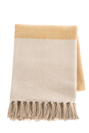 Ochre Color Block Woven Throw by Ganz CB177577