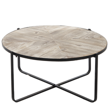 Load image into Gallery viewer, Whitewash Reclaimed Wood Inlay Coffee Table by Ganz CB178113