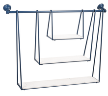 Load image into Gallery viewer, Blue &amp; White Three Tier Swing Wall Shelf by Ganz CB178385