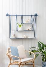 Load image into Gallery viewer, Blue &amp; White Three Tier Swing Wall Shelf by Ganz CB178385