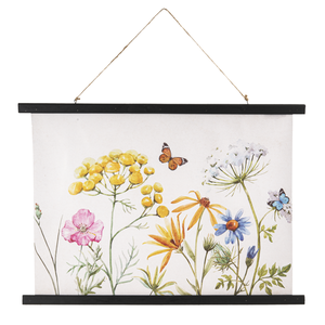 Butterfly Garden Rolled Canvas Wall Decor by Ganz CB178585