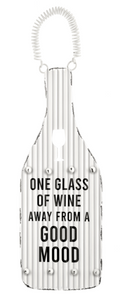 Oversized Corrugated  Wine Bottle with Text Ornament by Ganz CB179323