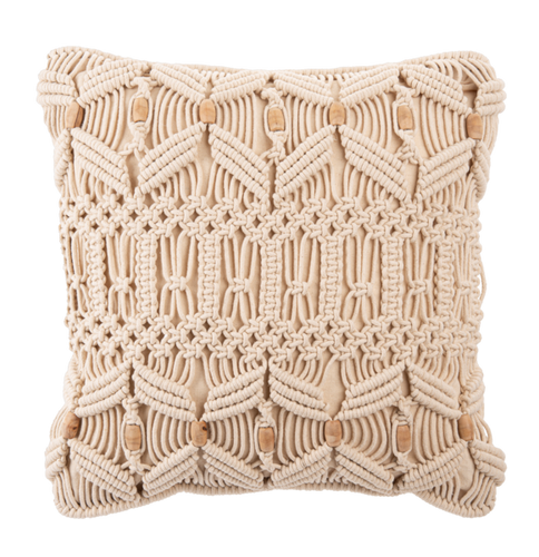 Macrame Pillow with Beads by Ganz CB179688