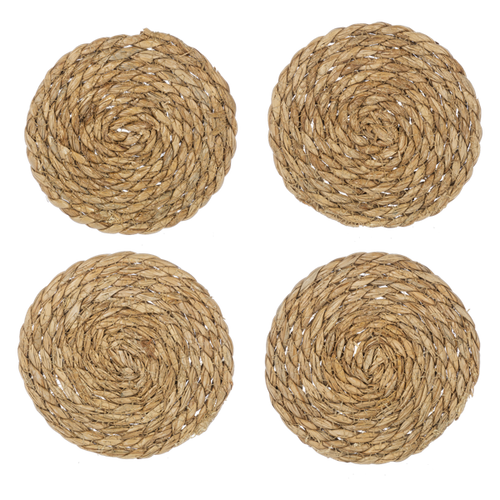 Natural Woven Coaster (4pc Set) by Ganz CB180793