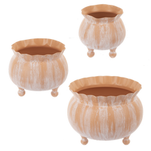 Load image into Gallery viewer, Round Tapered Terracotta Finish Planters by Ganz CB181705