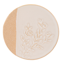 Load image into Gallery viewer, White Embossed Floral Coaster (4pc Set) Ganz CB182183