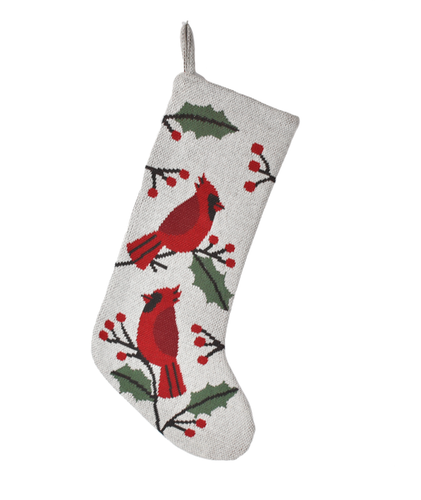 Cardinal Knit Stocking by Ganz CX175657