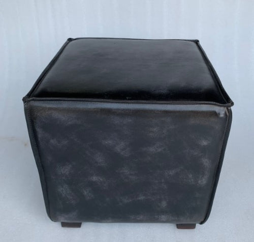 Maia Black Leather Ottoman by Linon/Powell 212S2032INK