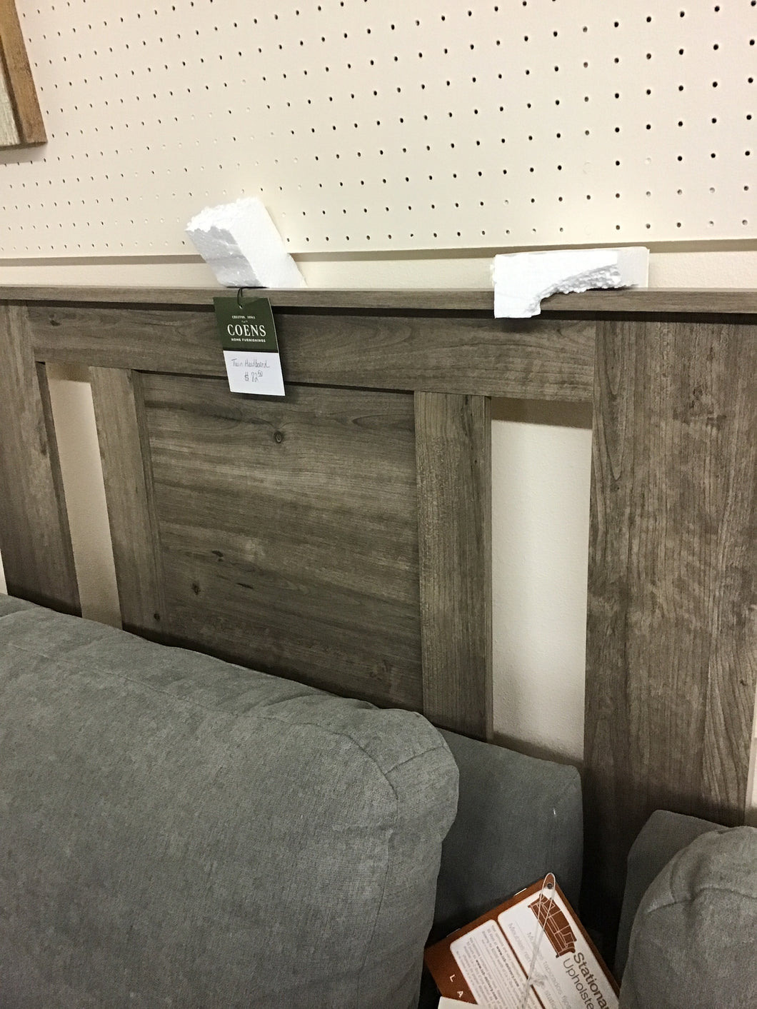 Weathered Gray Twin Headboard with Side Styles by Perdue 13033-Discontinued