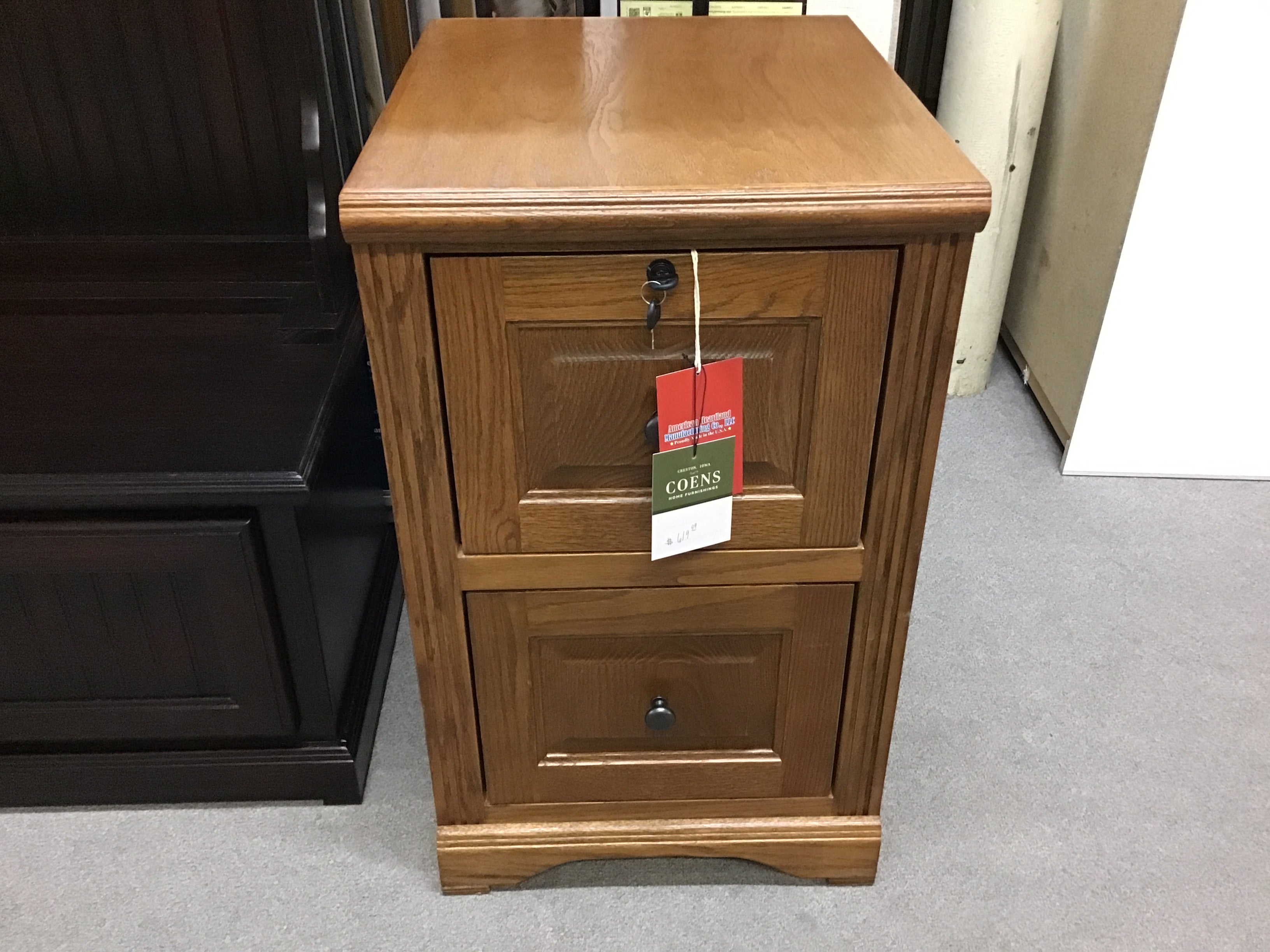 Americana Oak Two Drawer File Cabinet - Cedar Hill Furniture