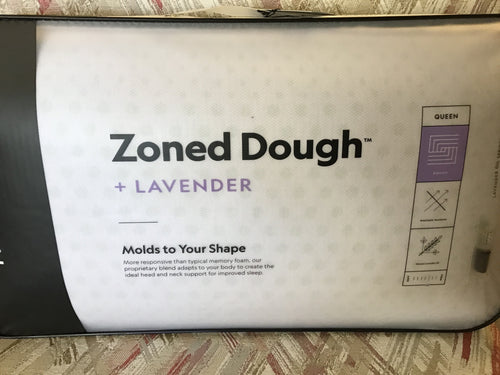 Zoned Dough Lavender Queen Pillow Mid Loft with Aromatherapy Spray by Malouf Sleep ZZQQMPASZL