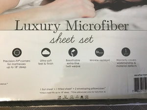 Luxury Microfiber Sheet Set-Ivory by PureCare PCSMF