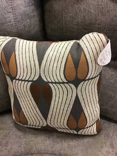 Orange, White, and Gray Throw Pillow by La-Z-Boy Furniture 08P-260 Q119545