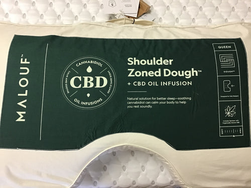 Shoulder Zoned Dough CBD Queen Mid Loft Pillow by Malouf Sleep ZZQQSCMPASZS