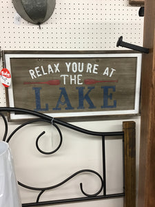 "Relax You're at the Lake" Wall Decor by Ganz 163909