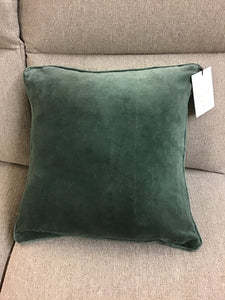 Green Velvet Throw Pillow by Ganz