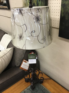 McQuerter Black Flower Table Lamp by Home Accents AL19380