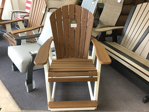 Adirondack Counter Height Dining Chair by Nature's Best ADC-CH-MHWH-SOLID Mahogany Wood Grain on White Solid