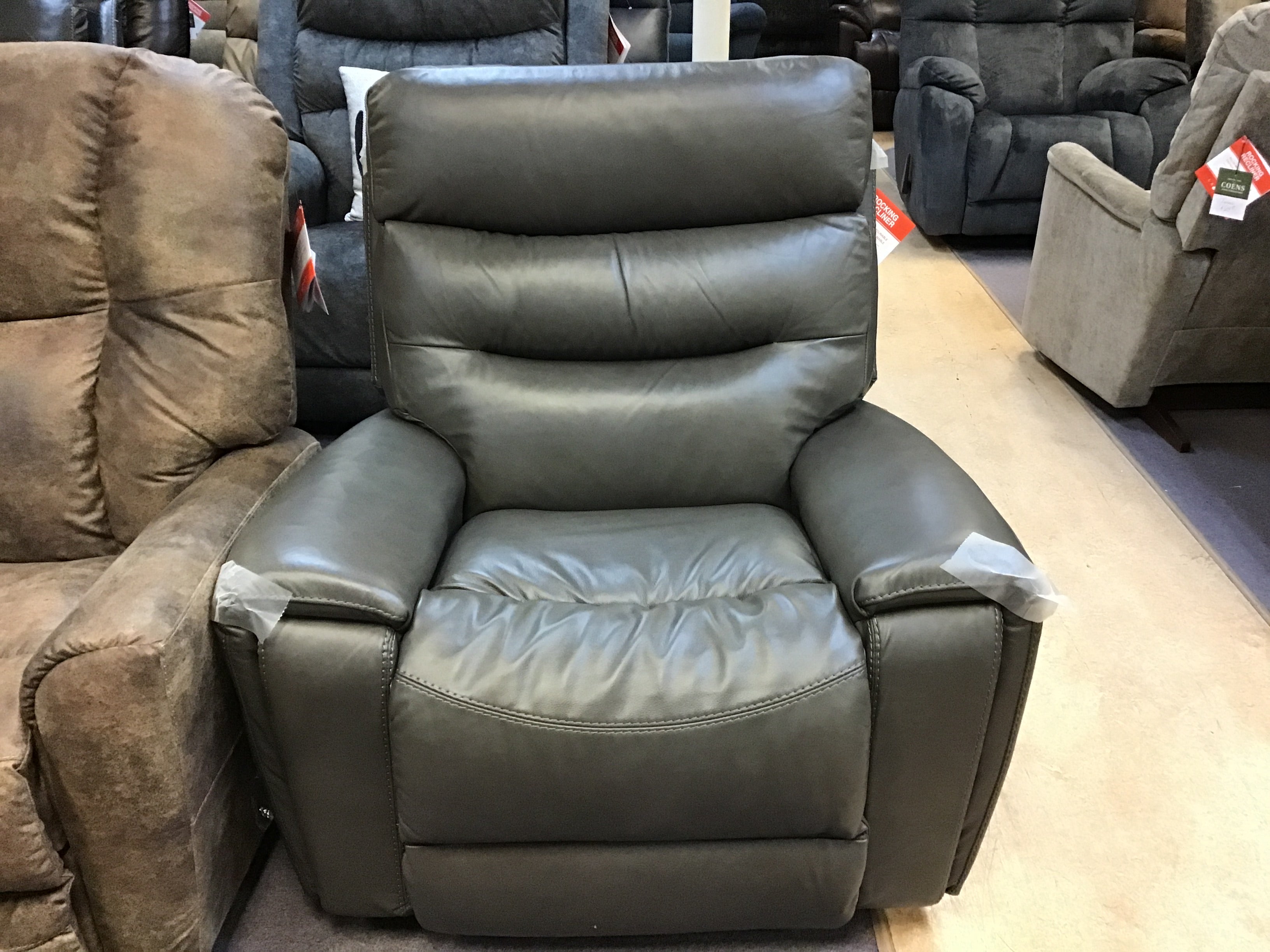 Soren Leather Rocker Recliner by La-Z-Boy Furniture 10-773