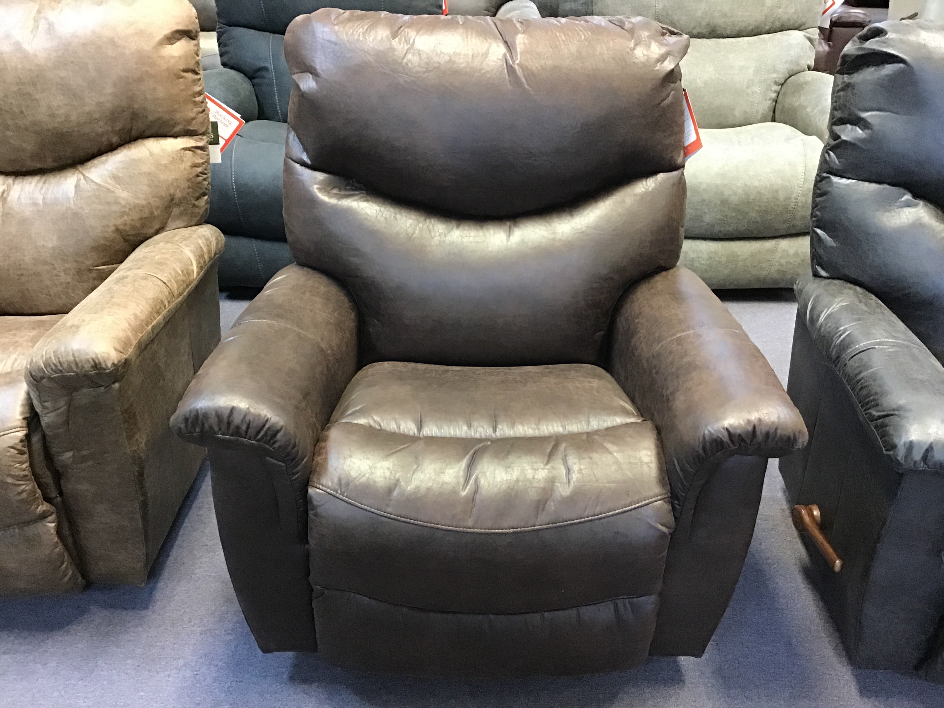 James Rocker Recliner by La Z Boy Furniture 10 521 RE994779 Sable Disc Coen s Home Furnishings