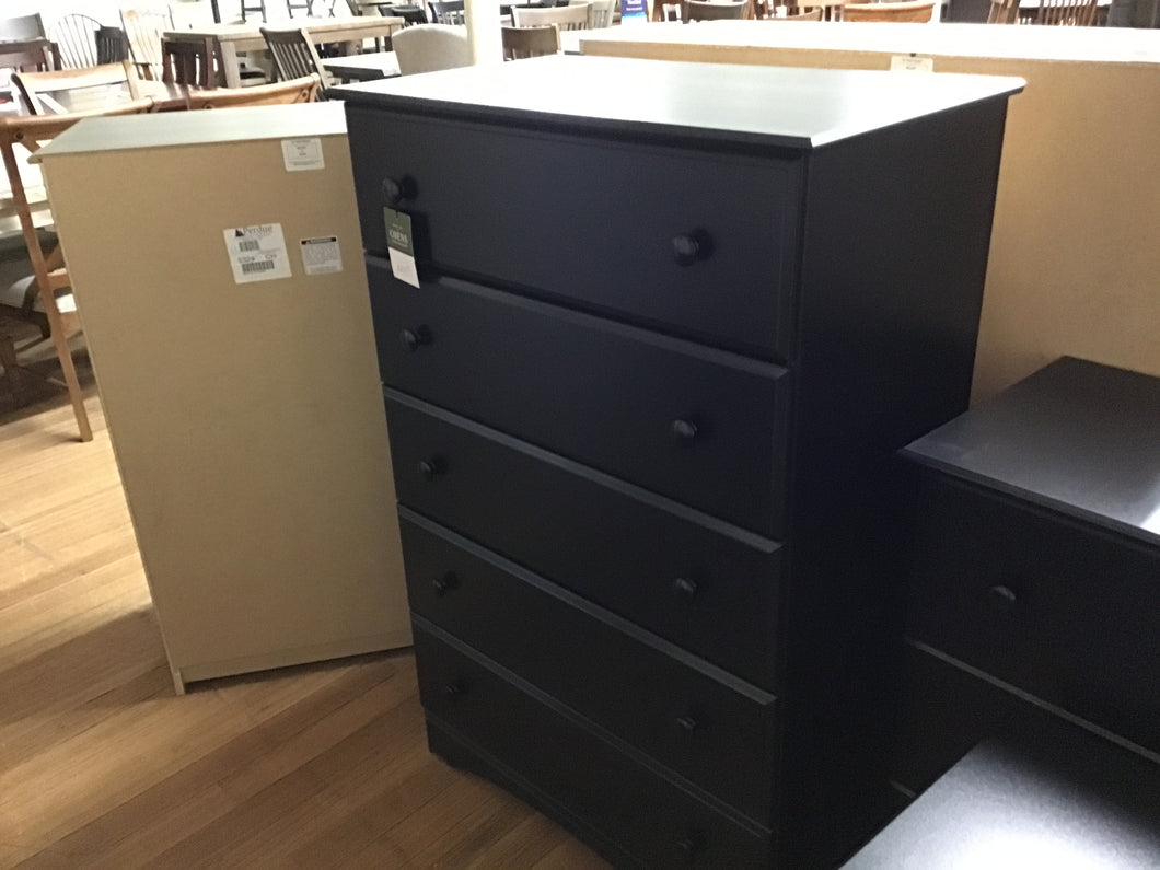 Black 5 Drawer Chest by Perdue 3349