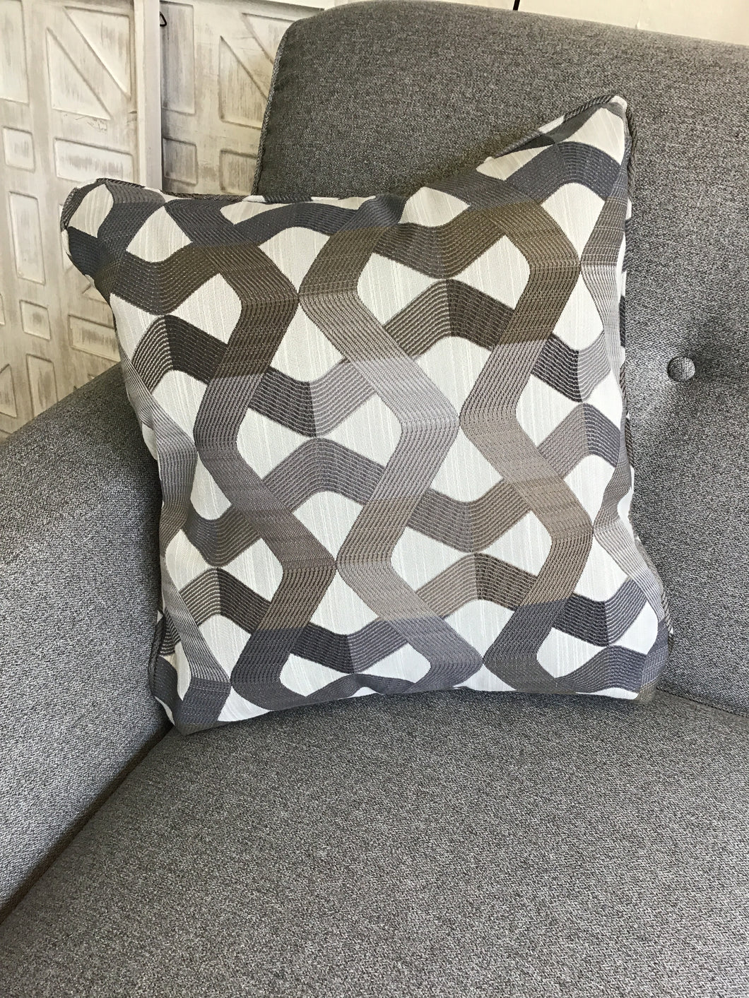 Silver, Gray, & Gold Throw Pillow at Coen's Furniture