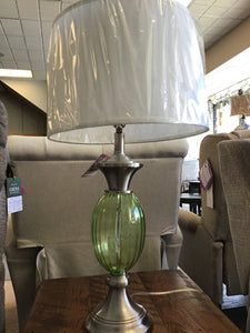 Green Bubble and Brushed Nickel Table Lamp by Home Accents 7085G