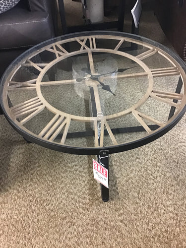 Clock Coffee Table by Ganz 158816 Discontinued