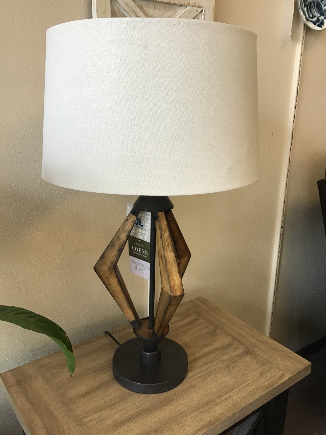 Valence Pine Wood Table Lamp by Cal Lighting BO-2856TB