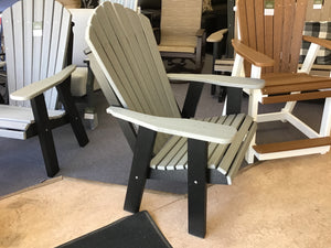 Adirondack Chair by Nature's Best AC-DWBL-SOLID Driftwood Grain on Black in Solid Two-Tone