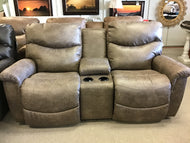 James Reclining Loveseat w/Console by La-Z-Boy Furniture 490-521 RE994769 Marble Discontinued fabric