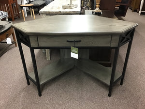 Chisel & Forge Corner Desk by Design House 23430 Smoke Gray/Matte Black